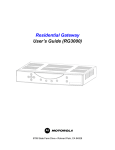 Motorola RG3000 User`s guide
