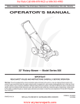 MTD 11A-504C000 Operator`s manual
