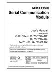 Mitsubishi QJ71C24/-R2 User`s manual
