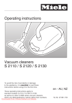 Miele S 2110 Operating instructions