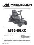 McCulloch M95-66XC Operator`s manual