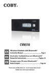 Coby CVM510 Instruction manual