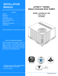 York W)036 THRU 060 Installation manual