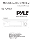 PYLE Audio PLCD21 Instruction manual
