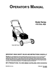 MTD 428C Operator`s manual