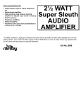 BN9 Super-Snoop Amplifier kit manual
