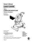 Craftsman 315.243000 Owner`s manual