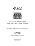 VAC ?200 Phi Two Hundred Specifications