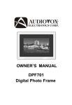 Audiovox DPF701 Owner`s manual