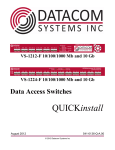 Datacom Systems VS-1212-F Specifications