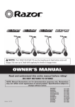 Razor E100 series Owner`s manual