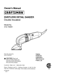 Craftsman 315.116091 Owner`s manual