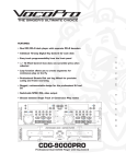 VocoPro CDG-9000 Operating instructions