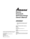 Amana ARDS802 Owner`s manual