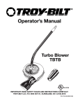 MTD TBTB Operator`s manual