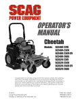Scag Power Equipment STWC48V-25CV Operator`s manual