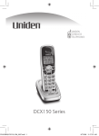 Uniden DCX150 - DCX 150 Cordless Extension Handset Owner`s manual