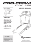 ProForm CX 18i PFTL64505.0 User`s manual