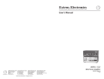 Extron electronics A-4 User`s manual