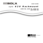 Rackmount VA 2000 User guide