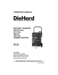 DieHard 200.71240 Operator`s manual