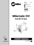 Miller Electric Millermatic DVI Owner`s manual