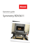 Rinnai Symmetry RDV3611 Installation manual