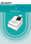 Sharp XE-A22H Instruction manual