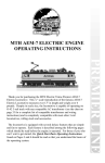 MTH Electric Trains AEM-7 Operating instructions