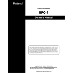 Roland VM-7200 Owner`s manual