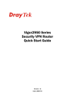 Draytek Vigor2950 Series Installation guide