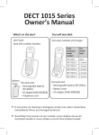 Uniden Cordless Telephon Owner`s manual