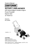 Craftsman 917.371611 Owner`s manual