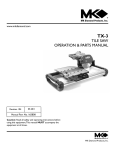 MK Diamond Products TX-3 Operating instructions