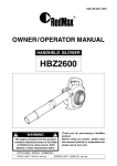 RedMax HBZ2600 Specifications