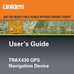 Uniden TRAX430 User`s guide