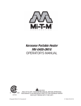 Mi-T-M Kerosene Portable Heaters Operator`s manual