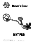 Whites MXT Instruction manual