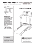 ProForm DTL62950 User`s manual