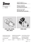 Simer 2803 Owner`s manual
