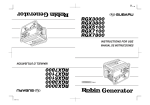 Robin America RGX7100 Owner`s manual