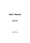 VIA Technologies EPIA-PE User`s manual