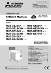 Mitsubishi MSZ-GE71VA Service manual
