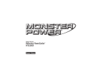 Monster PowerCenter HTS1000 MKII Owner`s manual