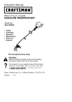 Craftsman 358.796600 Instruction manual