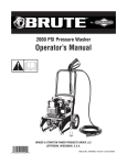 Brute Pressure Washer Operator`s manual