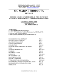 Sig Marine 170 Instruction manual