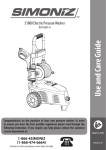 Simoniz S1800 Operating instructions