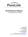 PureLink HD-250 Owner`s manual