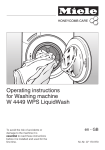 Miele W 4449 WPS LIQUIDWASH Operating instructions